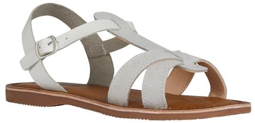 Geox J Sandal Eolie Girl, Blanc, 36 EU