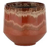 J-Line Cache Pot Aline Ceramique Rouge Small