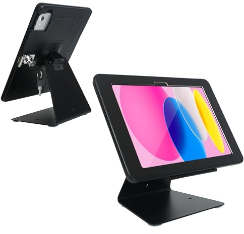 DDSHOW Desktop-Diebstahlsicherungsständer für iPad 2025 11 Zoll (A16) 11. / 2022, iPad 11. / 2022, 10. Generation, mit Schloss und Schlüssel, klappbar und um 360° drehbar, horizontales oder vertikales