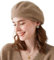 Ailaile Kaschmir Berets Beanie Hüte Frauen Winter Warme Merino Wolle Mode Strickmütze, CAMEL, Einheitsgröße