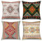 ASDCXZ Boho Kissenbezug 40x40 cm 4er Set, Vintage Boho Geometrie Muster Rot Beige Schwarz Sofa Dekokissen Kissenbezüge Kissenhülle Waschbar Polyester Flachs Textil Outdoor Kopfkissenbezug Kissen Bezug