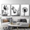 Martin Kench 3er Poster Set Aesthetic Schwarz-Weißer Schmetterling Blume Löwenzahn Bilder Set Moderne Wandbilder Wohnzimmer Schlafzimmer Wanddeko Art ohne Rahmen