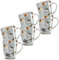 KHG 6er Set Kaffeebecher 300ml Volumen aus hochwertigem Steinzeug, Kaffeetasse mit Katzenprint, Kaffeebecher mit Henkel, spülmaschinengeeignet, mikrowellengeeignet