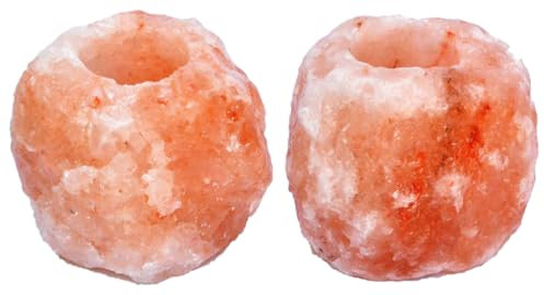 2 Portacandela Sale rosa Himalaya