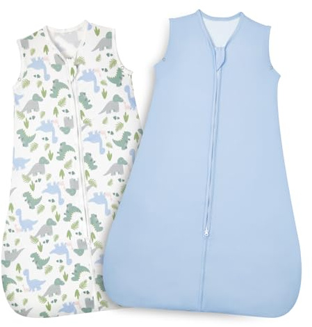 Lictin Gigoteuse Été 18 36 Mois - 2pcs Gigoteuse TOG 0.5 - Gigoteuse Bébé Sans Manches, Longueur Réglable, Fermeture Éclair Double Sens, Turbulette Ete 99cm