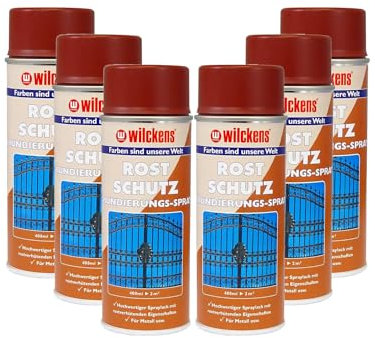 Wilckens Lot de 6 bombes de protection contre la rouille - Marron rouge - 400 ml - Protection contre la corrosion