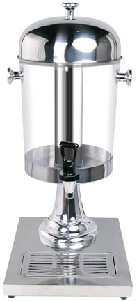 Hakka Juice Dispenser, 8L Commercial Drink Beverages Dispenser with Tap Cocktail Milk Water Dispenser Chamber for Warm and Cold Drink
