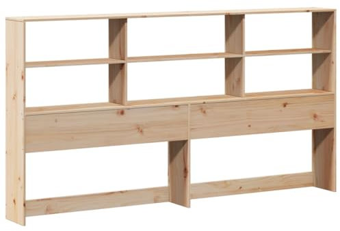vidaXL Tête de lit avec Rangement 180 cm Bois Massif de pin, tête de lit en Bois, tête de lit avec Rangement, tête de lit sur Pied