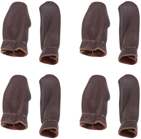 GNAUMORE Fingerlinge aus Leder,Fingerschutz Leder,Leder Nähen Fingerschutz,Daumen Und Zeigefingerschutz,Stichsicherer Fingerschutz,Fingerlinge Fingerkuppenschutz Fingerkappen
