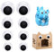 8 Stück Selbstklebend Wackelaugen,Wackelaugen Selbstklebend Groß,Selbstklebende Wackelaugen,45mm Kunststoff Puppe Augen Kulleraugen Selbstklebend Aufkleber Für DIY Scrapbooking Handwerk