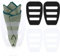 WY LIGHTING LEVEL 4 Stück Einstecktuch Halter Set Taschentücher Einstecktuchhalter Herren Einstecktuchs Zubehör Organizer für Männer Herren Hochzeit Anzüge Abendessen Jacken(White; Black)