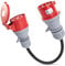 AOJO 16A Kupplung auf 32A Stecker CEE Adapter 5 Polig für Elektrofahrzeuge, EV Ladegerät (P34542)