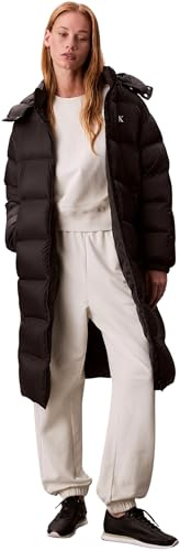 Calvin Klein Damen Daunenmantel Essential Midweight Long Puffer mit Kapuze