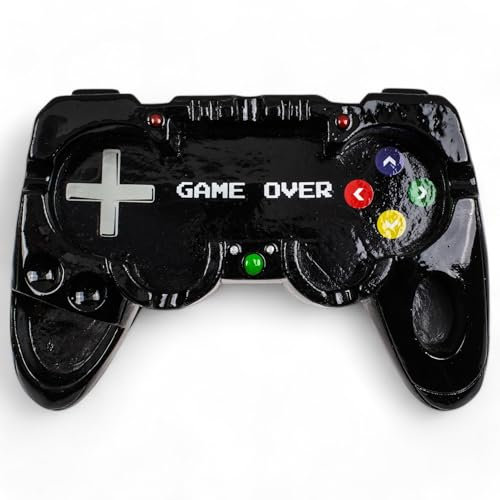 MIJOMA Aschenbecher im Controller-Design, ca. 16 cm, aus hochwertigem Polyresin – Stilvolle Gaming-Deko für Zuhause