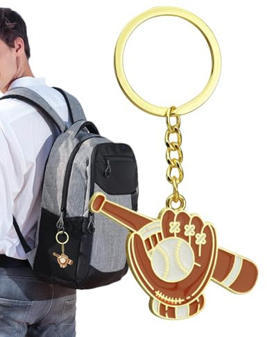 Zunishaone Mazza da baseball e chiavi guanti, catena per guanti da baseball, portachiavi – sacchetto decorativo, borsa portatile per feste