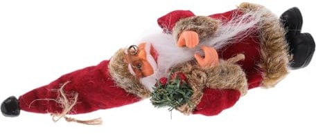 ADOCARN Weihnachtsmann Puppe Aus Plüsch Für Weihnachtsbaum Deko Stehende Santa Claus Figur Festliche Hängende Ornamente Für Feiertagsdekoration Charmante Weihnachtsdekoration Für