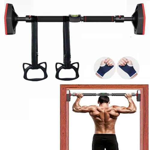 Barra De Dominadas,Türreck Klimmzugstange,Klimmzugstange Mit Wasserwaage und Kinderzugschnur,versenkbar anpassbar bis 120-170c max. Belastung 800KG für Krafttraining zu Hause