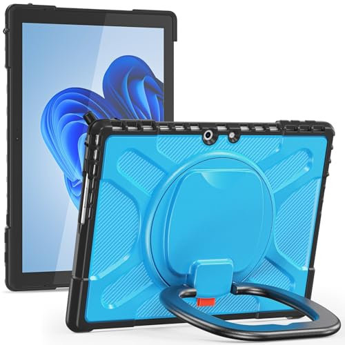 Custodia antiurto resistente compatibile con Microsoft Surface Pro 9/10/11 Custodia 13 2022/2024 - Robusta protezione con cavalletto con maniglia Stand Bumper Cover protettiva (blu)