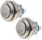 TOBBOMEY 2Pcs Wired Doorbell Button with Lighted Panel Easy Install Chime Button Round Design Replacement for Chime Supply Durable Plated Sturdy Reliable