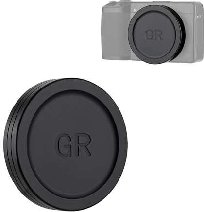 JJC Metall Objektivdeckel für Ricoh GR IV GRIV HDF Monochrome Kamera | GR4-Objektiv Robuste Aluminium Schutzabdeckung Objektivschutzkappe mit Weicher Eva Innenseite