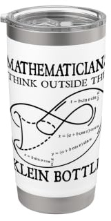 Matematici divertenti pensano fuori Klein Bottiglia Insegnante di matematica Bicchiere termico in acciaio inox doppia parete