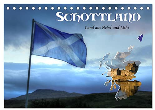 Schottland - Land aus Nebel und Licht (Tischkalender 2026 DIN A5 quer), CALVENDO Monatskalender: Schottland - ein Land voller mystischem Licht und faszinierenden Landschaften. (CALVENDO Natur)
