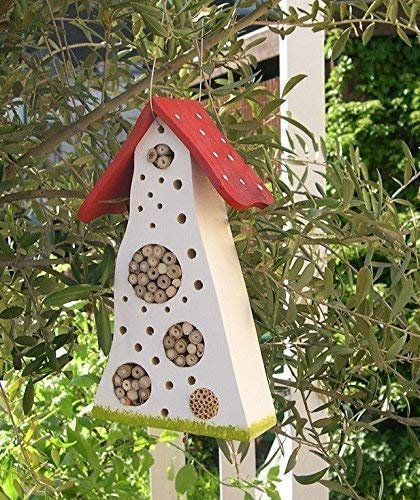 Insektenhotel farbenfroh weiß/rot/grün
