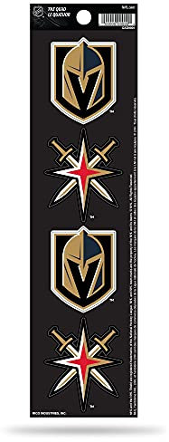 NHL Vegas Golden Knights The Quad Aufkleber-Bogen, 4 Stück gestanzte Team-Logo-Aufkleber
