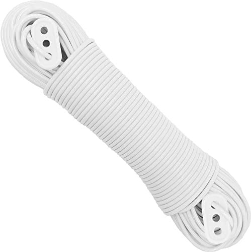 “The Strongest” Steel Washing Line by Smith‘s® (White, Size 30m/100ft) | Super Strong, Lifelong, Heavy-Duty Outdoor & Indoor Clothesline | Rot, Mould & Weather Resistant | Lifelong Guarantee!