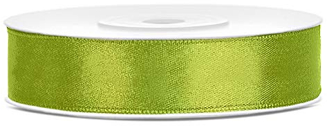 DaLoKu Satinband 6/12/25/38/50/100mm x 25m Geschenkband Schleifenband, Größe: 12mm x 25m, Farbe: Grün