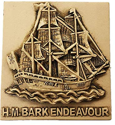 3D H.M. Rinde Endeavour Capt. James Cook UK Kühlschrankmagnet, Home & Kitchen Dekoration, magnetischer Aufkleber, H.M. Bark Endeavours UK Kühlschrankmagnet, Reise-Souvenir