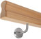 Handlauf Buche lackiert - 45x80mm - Omega inkl. Halter zum Einschrauben (120 cm)