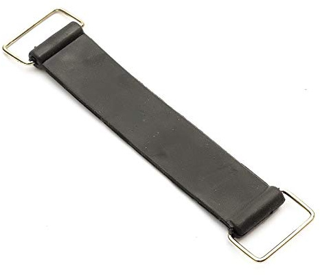 Battery Rubber Strap Fits Pitbike Dirtbike 155mm x 24mm & Metal Clips Pit Bike