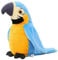 FakeFace Lustiges Sprechender Papagei Nachsprechendes Plüschtier Wiederholenfunktion Kuscheltiere mit den Flügeln winken, Plüschvogel, Talking Parrot Plüsch Spielzeug für Kinder,BLAU