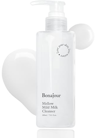 BONAJOUR] Mellow Mild Moisture Milk Cleanser - Vegan beauty Natural Face Wash For sensitive skin for Daily Face Washing 6.7 Fl. Oz