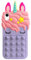 CaseTown Schutzhülle für iPhone XR, lila Einhorn-Hülle, 3D-Cartoon-Motiv, weiche Silikon-Gummi-Charakter-Hülle, animierte, stilvolle Schutzhülle mit Riemen, für Kinder, Teenager, Mädchen