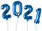 Trendario Silvester Deko 2022 Girlande - Happy New Year Deko 2022 XXL 86cm Luftballon Girlande für Silvester Party Deko Wohnung (Blau)