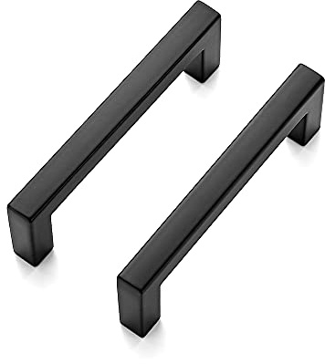 Ravinte 30 Pack Solid 3 Inch Center to Center Slim Square Bar Drawer Handles Kitchen Cabinet Handles Black Drawer Pulls Kitchen Cabinet Hardware Matte Black Dresser Pulls for Cupboard