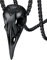 FaithHeart schwarz Vintag Retro Raven Skull Anhänger Nordischer Vikinger Kräheschädel Necklace Wikinger Amulett für Herren Männer