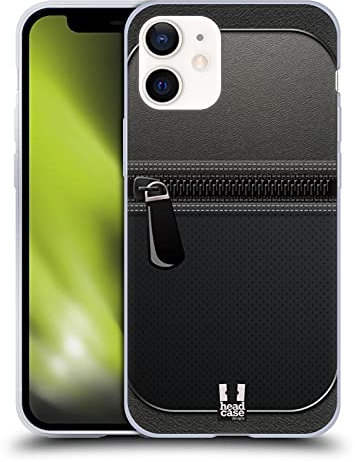 Head Case Designs Cuero Saquito Caso Funda de Gel Suave Compatible con Apple iPhone 12 Mini