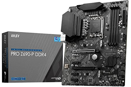 MSI Carte mère PRO Z690-P DDR4 ProSeries (ATX, 12e génération, processeur Core LGA 1700, DDR4, PCIe 4, CFX, emplacements M.2, Wi-Fi 6E)