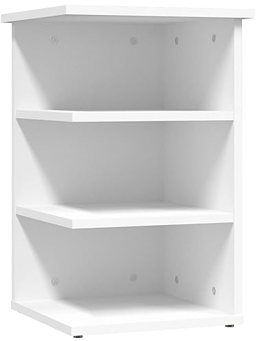 vidaXL Beistellregal Regal Standregal Bücherregal Dekoregal Ablageregal Beistelltisch Beistellschrank Standschrank Weiß 35x35x55cm Holzwerkstoff
