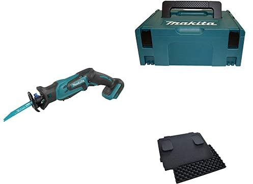 Makita Akku-Reciprosäge 18,0 V (ohne Akku, ohne Ladegerät) + MAKPAC + Polster