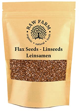 1 kg de graines de lin entières brun brut – Sans gluten et soja, riches en fibres et oméga-3 – Idéal pour la pâtisserie, les salades, les smoothies et les recettes végétaliennes