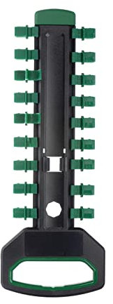 sourcing map Socket Organizer 1/2 Drive x 20 Clips ABS Plastic Portable ABS Plastic Socket Clip Rail Holder, Green