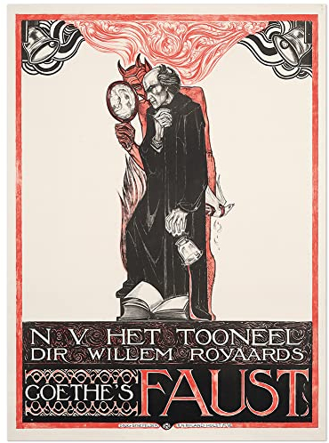 JUNIWORDS Poster, Richard Roland Holst, Plakat für Goethes Faust, 60 x 43 cm (3001937)