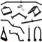 C.P.Sports Kraftsport Griffe/Seile Set 3 | Stahl schwarz – Studioqualität | für Bizeps, Trizeps, Latzug – Krafttraining, Bodybuilding, Fitness, Gym | mit Karabiner