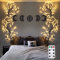 GOESWELL Willow Vine Wand Deko Wohnzimmer: 144 LEDs Indoor Tree Vine Dekorative Lichter mit Fernbedienung On/Off Dimmer Geeignet für Weihnachtsdeko Schlafzimmer Deko - Braun