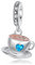 Lkwidi Charme Kaffeetasse Charms-Anhänger 925 Sterling Silber Charm Bead Pendant für Europäische Armbänder und Halsketten