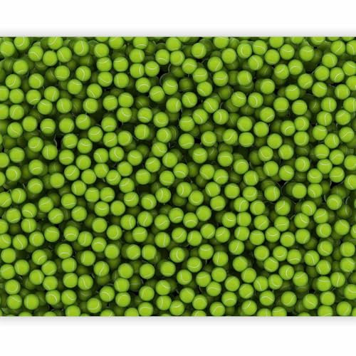 murando Fototapete PREMIUM Tennisball 200x154 cm Vlies Tapeten Wandtapete XXL Moderne Wanddeko Design Wand Dekoration Wohnzimmer Schlafzimmer Büro Flur Sport Tennis grün Tennisplayer
